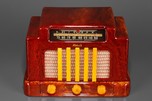Marbleized Oxblood Red Addison 5 Courthouse Catalin Radio